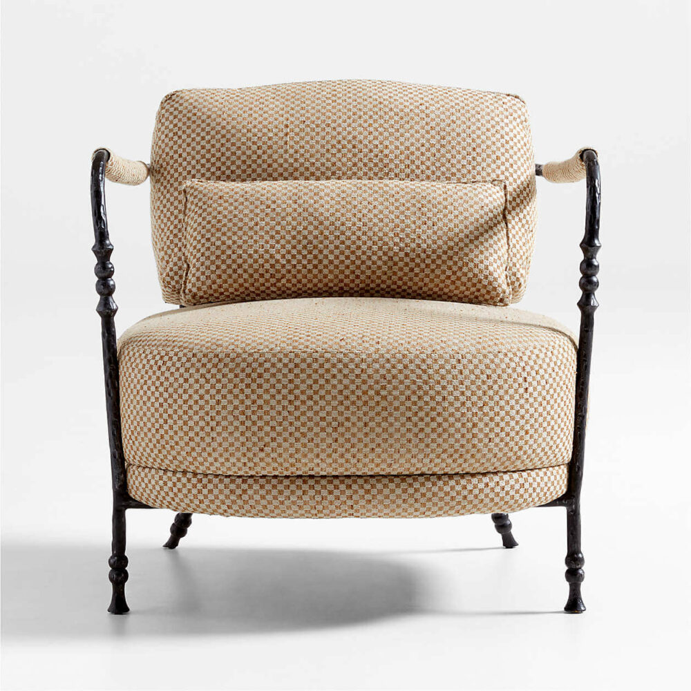 Muirfield Sculptural Metal Accent Chair - Görsel 2