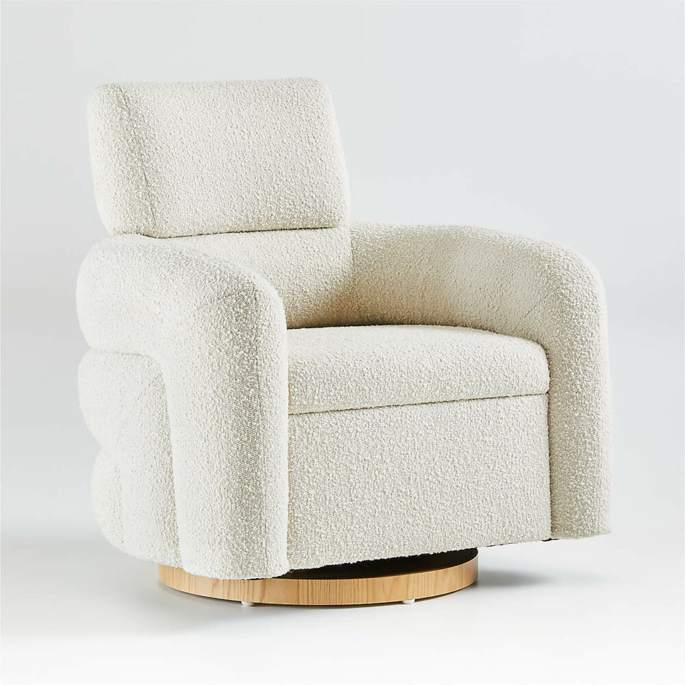 Snoozer Cream Boucle Nursery Swivel - Görsel 2