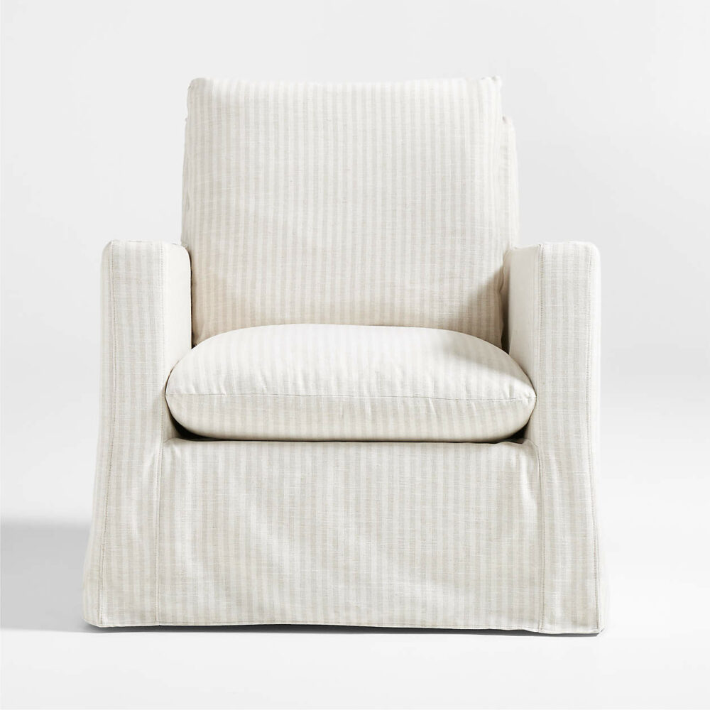 Ever Slipcovered Striped Nursery - Görsel 2